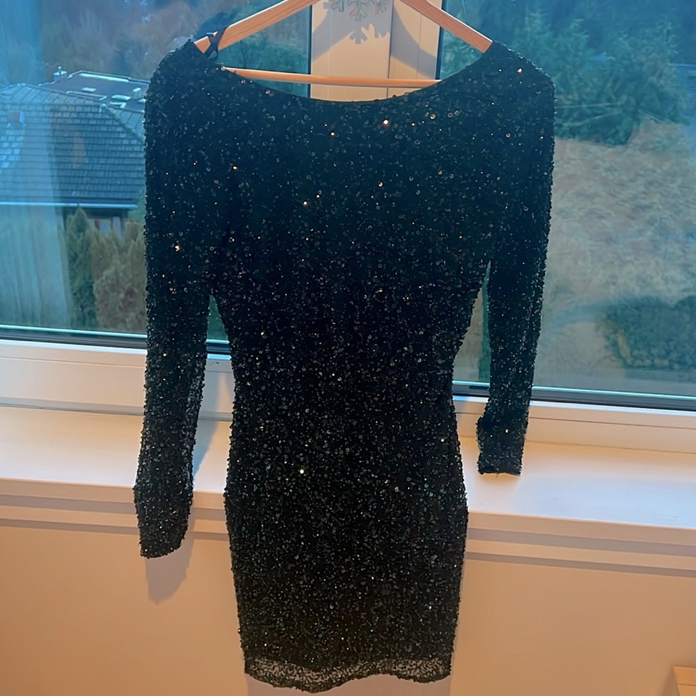 Like brand new - black dark green ombré dress perfect for special occasions